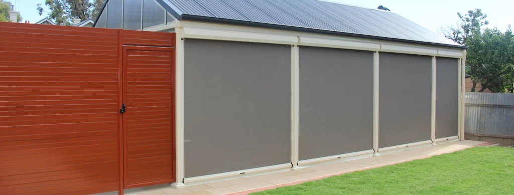 ziptrak vs straight drop outdoor blinds Adelaide 2026